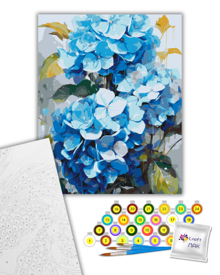 Картина за номерами "Блакитні гортензії" 13076-AC 40х50 см