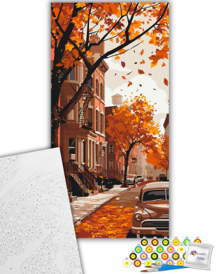 Картина за номерами "Осінь у місті" 11062-AC 40х80 см