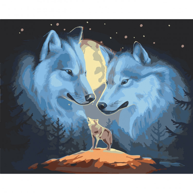 Картина по номерам "Волчья природа" 11649-AC 40х50 см