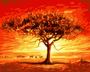 Картина за номерами "Золоте сонце Африки" 40*50 см 10507-AC
