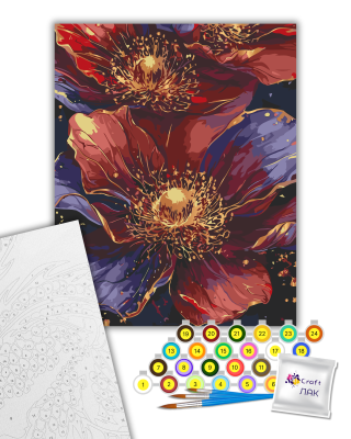 Картина за номерами "Квіт золота" 13157-AC 40х50 см з металізованими фарбами