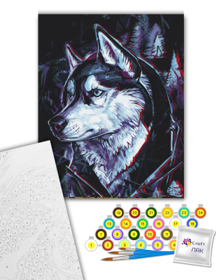 Картина за номерами "Друг Хаскі" 11674-AC 40х50 см