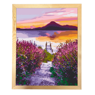 Картина за номерами "Озеро Атітлан.Гватемала" 10550-ACF 40х50 см з багетною рамкою