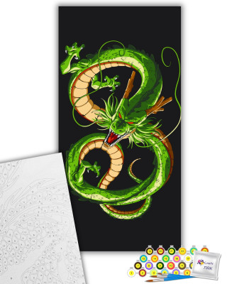 Картина за номерами "Зелений дракон" 11517-AC 40х80 см