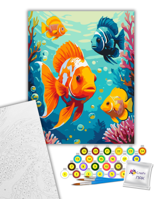 Картина за номерами "Яскраві рибки" 11694-AC 40х50 см