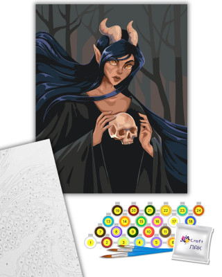 Картина за номерами "Відьма" 10001-AC 40х50 см by ©lien_illustration