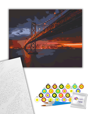 Картина за номерами "Golden Gate Bridge" 11003-AC 40х50 см