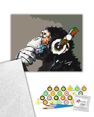 Картина за номерами "Disco monkey" 11675-AC 40х50 см