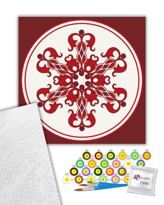 Картина за номерами "Круглий орнамент" 13043-AC 30х30 см