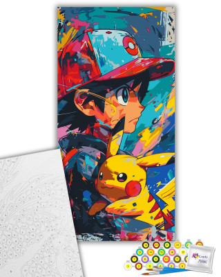 Картина за номерами "Вірний друг Пікачу" 16108-AC 40х80 см