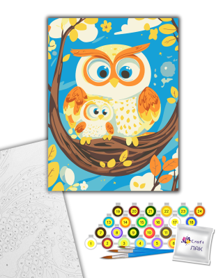 Картина за номерами "Матуся-Сова"15597-AC 30х40 см