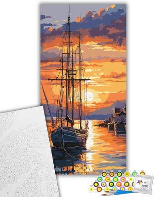 Картина за номерами "Спокій пристані" 11568-AC 40х80 см