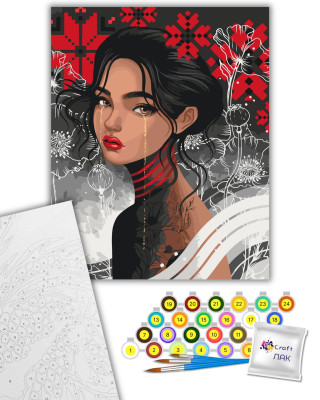 Картина за номерами "Чорнобрива" 10094-AC 40х50 см by Polina Skurykhina ©pollypop92