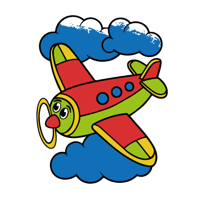 Дитяча розмальовка з пальчиковими фарбами "Літачок" 15629-АС 25х25см