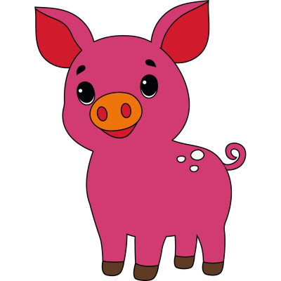 Дитяча розмальовка "Поросятко" 15110-AC 25х30 см