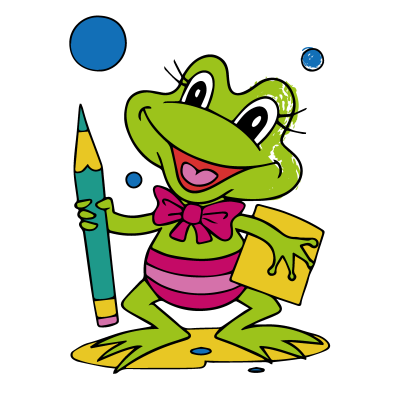 Дитяча розмальовка з пальчиковими фарбами "Жабенятко" 15620-АС  25х25 см