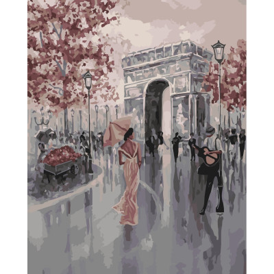 Картина за номерами "Пані на площі Етуаль" 11224-AC 40х50 см