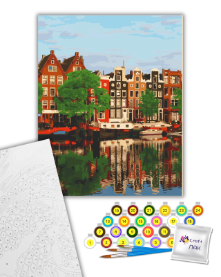 Картина за номерами "Кольоровий Амстердам" 11227-AC 40х50 см