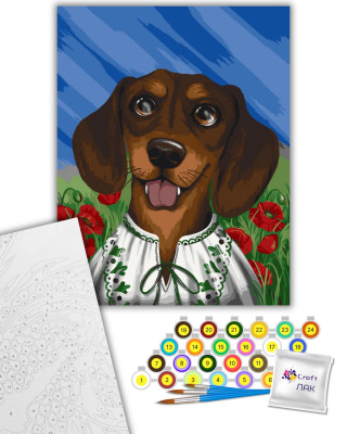 Картина за номерами "Вухастий патріот" 11523-AC 40х50 см by Polina Skurykhina ©pollypop92