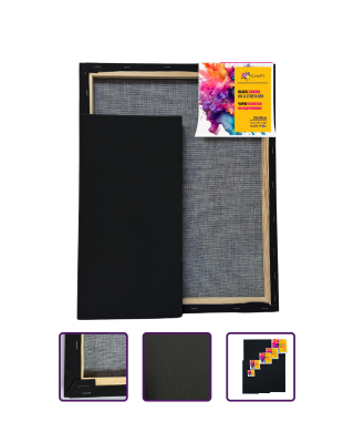 Холст на підрамнику чорний 40х20 см 13027