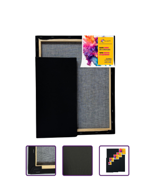 Холст на підрамнику чорний 40х25 см 13028