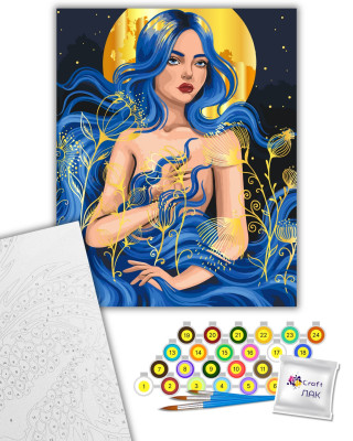 Картина за номерами "Танок ночі" з металізованими фарбами 10128-AC 40х50 см by Polina Skurykhina ©pollypop92