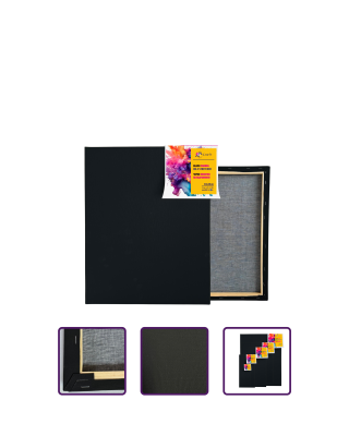 Холст на підрамнику чорний 40х30 см 13026