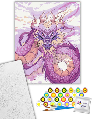 Картина за номерами "Фіолетовий дракон" 16089-AC 40х50 см by ©art_katerina_pathak