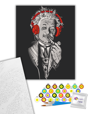 Картина за номерами "Ейнштейн в навушниках" 10314-AC 40х50 см