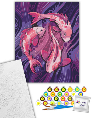 Картина за номерами "Рибки коі" 11556-AC 40х50 см by ©art_katerina_pathak