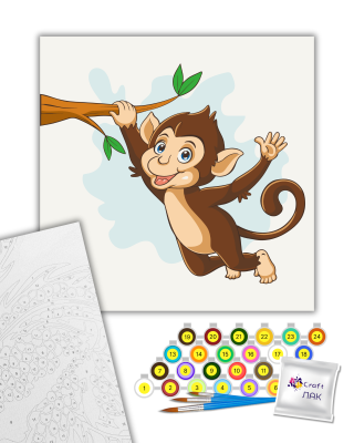 Картина за номерами "Мавпочка" 15030-AC 30х30 см