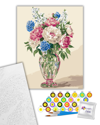 Картина за номерами Польові квіти у вазі "Букет польових квітів" 13166-AC 40х50 см