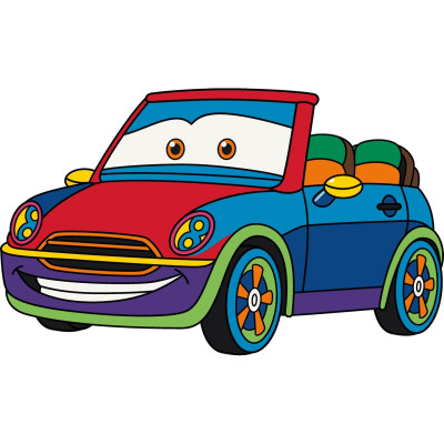 Дитяча розмальовка "Машинка для прогулянки" 15120-AC 25х30 см