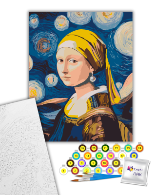 Картина за номерами "Мона з перловою сережкою" 10181-AC 40х50 см by ©arttem_illustrations
