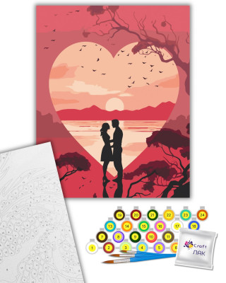 Картина за номерами "Силует кохання" 11066-AC 40х50 см