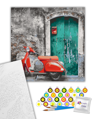 Картина за номерами "Сусідський мопед" 40*40 см 11206-AC