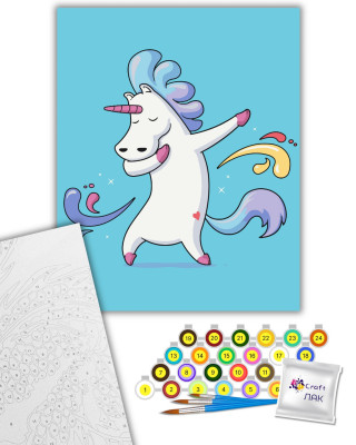 Картина за номерами "Крута єдиноріжка" 16125-AC 40х50 см