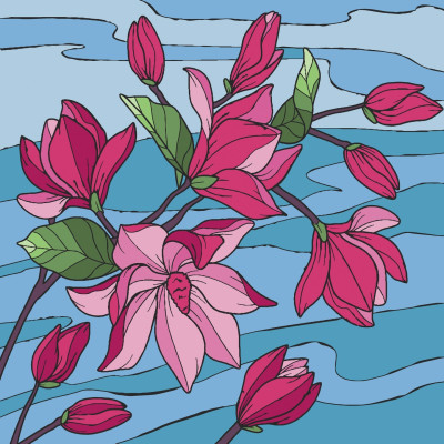 Картина за номерами "Магнолія" 13045-AC 30х30 см