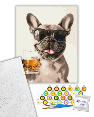 Картина за номерами "Пес із хорошим смаком" 11723-АС 40х50см by ©arttem_illustration