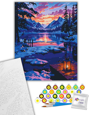 Картина за номерами "Зимовий пейзаж" 11056-AC 40х50 см