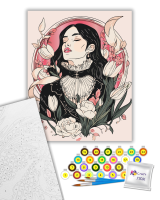 Картина за номерами "Готична гармонія" 10188-АС з металізованими фарбами 40х50 см by ©arttem_illustration