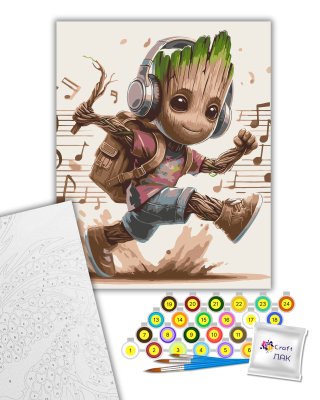 Картина за номерами "Музичний Грут"16521-AC  40х50 см