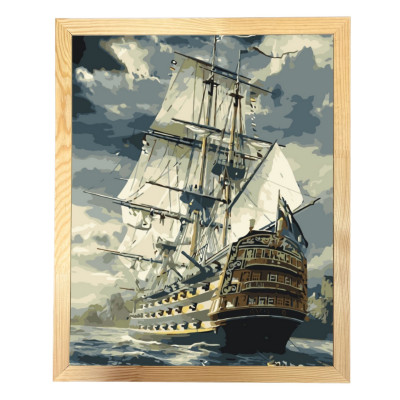 Картина за номерами "Плавуча міць" 12160-ACF 40х50 см з багетною рамкою в комплекті