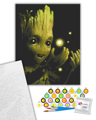 Картина за номерами "Малюк Грут в захваті" 16002-AC 40х50 см