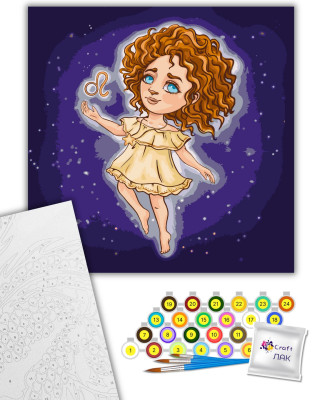 Картина за номерами "Знаки зодіаку. Лев" 10081-AC 40х40 см by ©viktoria.gro.art