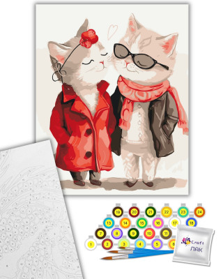 Картина за номерами "Котяче побачення" 11688-AC 40х50 см