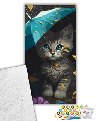 Картина за номерами "Миле кошеня" 11534-AC 40х80 см