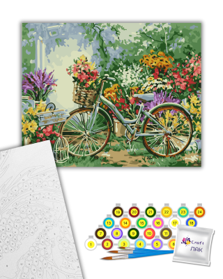 Картина за номерами "Велосипед у квітах" 12501-AC 40х50 см