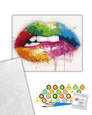 Картина за номерами "Яскраві вуста" 40*50 см 10222-AC