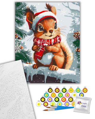 Картина за номерами "Зимова білка" 11581-AC 40х50 см
